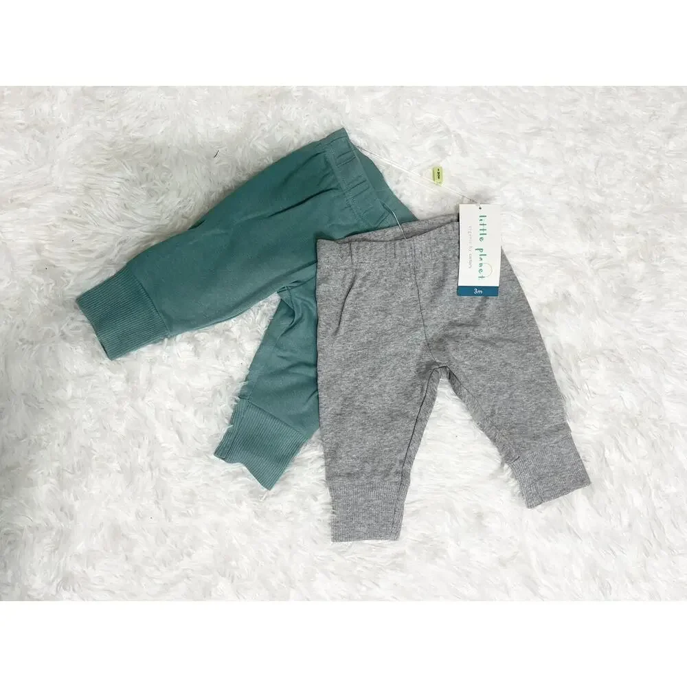 Set of 2 Baby Boy Little Planet Organic by Carter's Organic Cotton Pants 3months